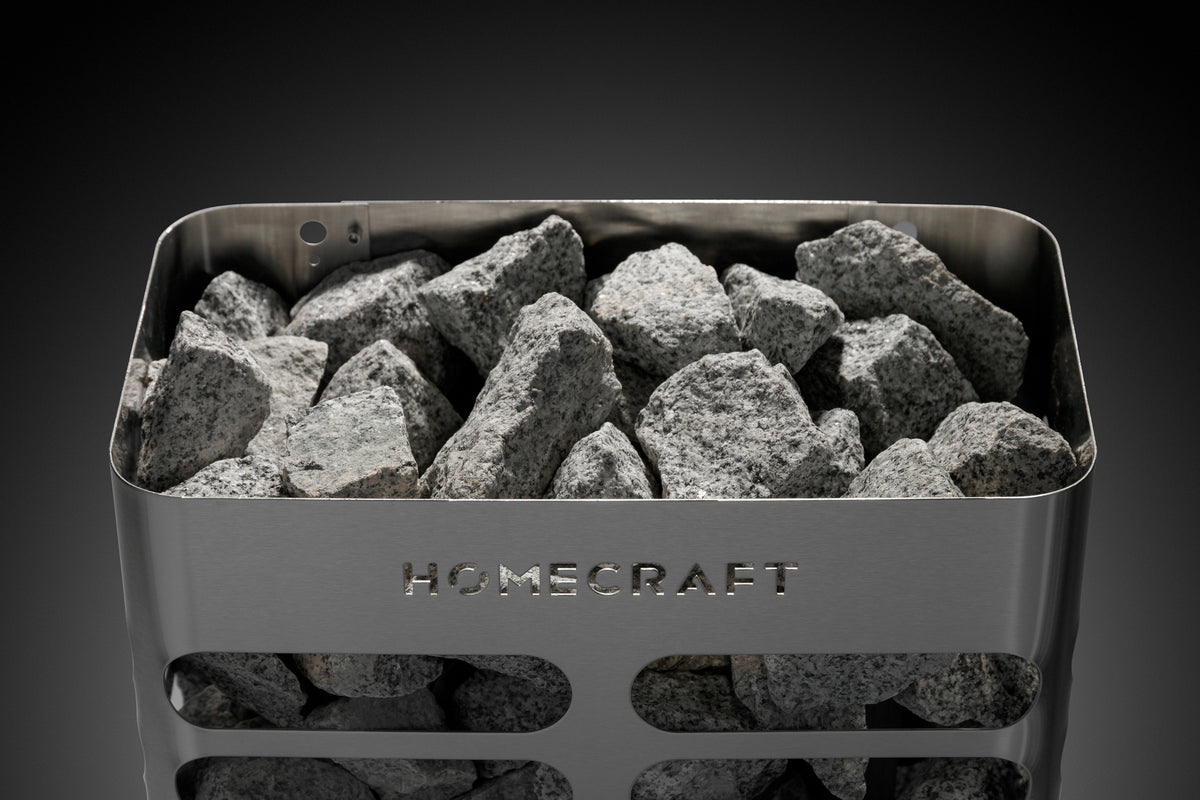 Homecraft Revive Slim heater with wide steel louvres and stone tray