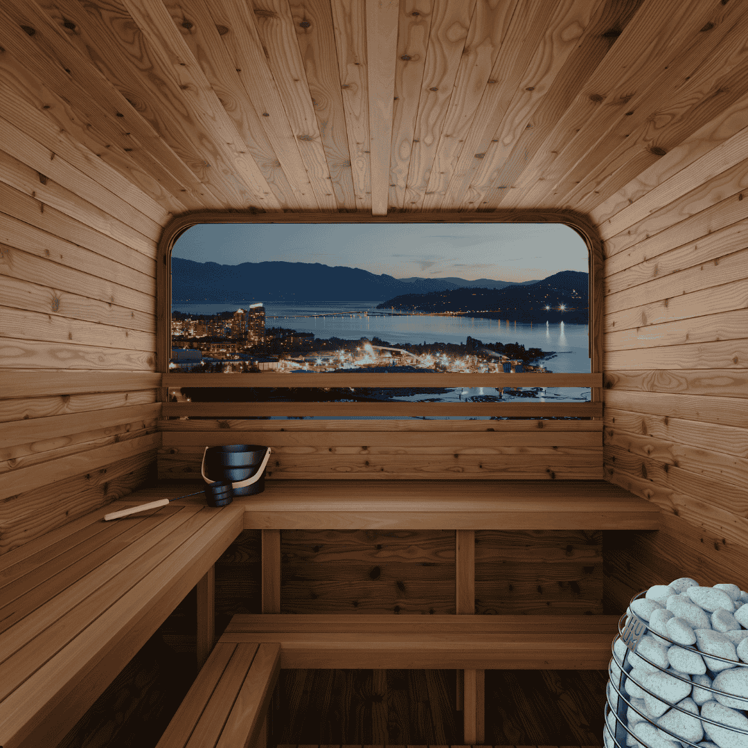 Natural Square Sauna #40 | 6 Person