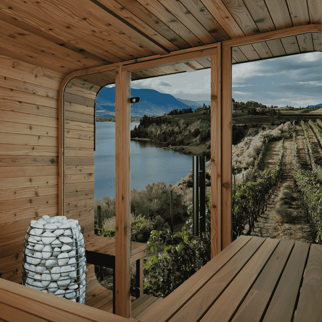 Natural Square Sauna #40 | 6 Person