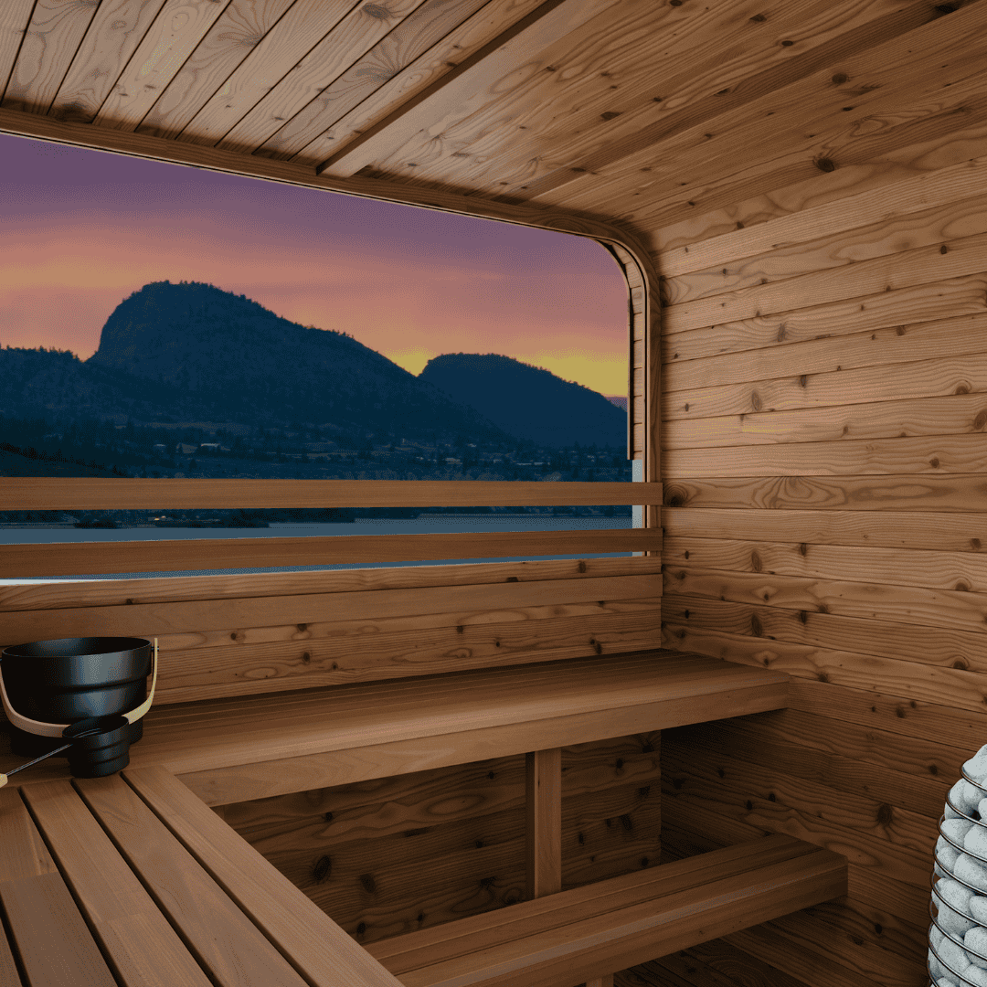Natural Square Sauna #40 | 6 Person