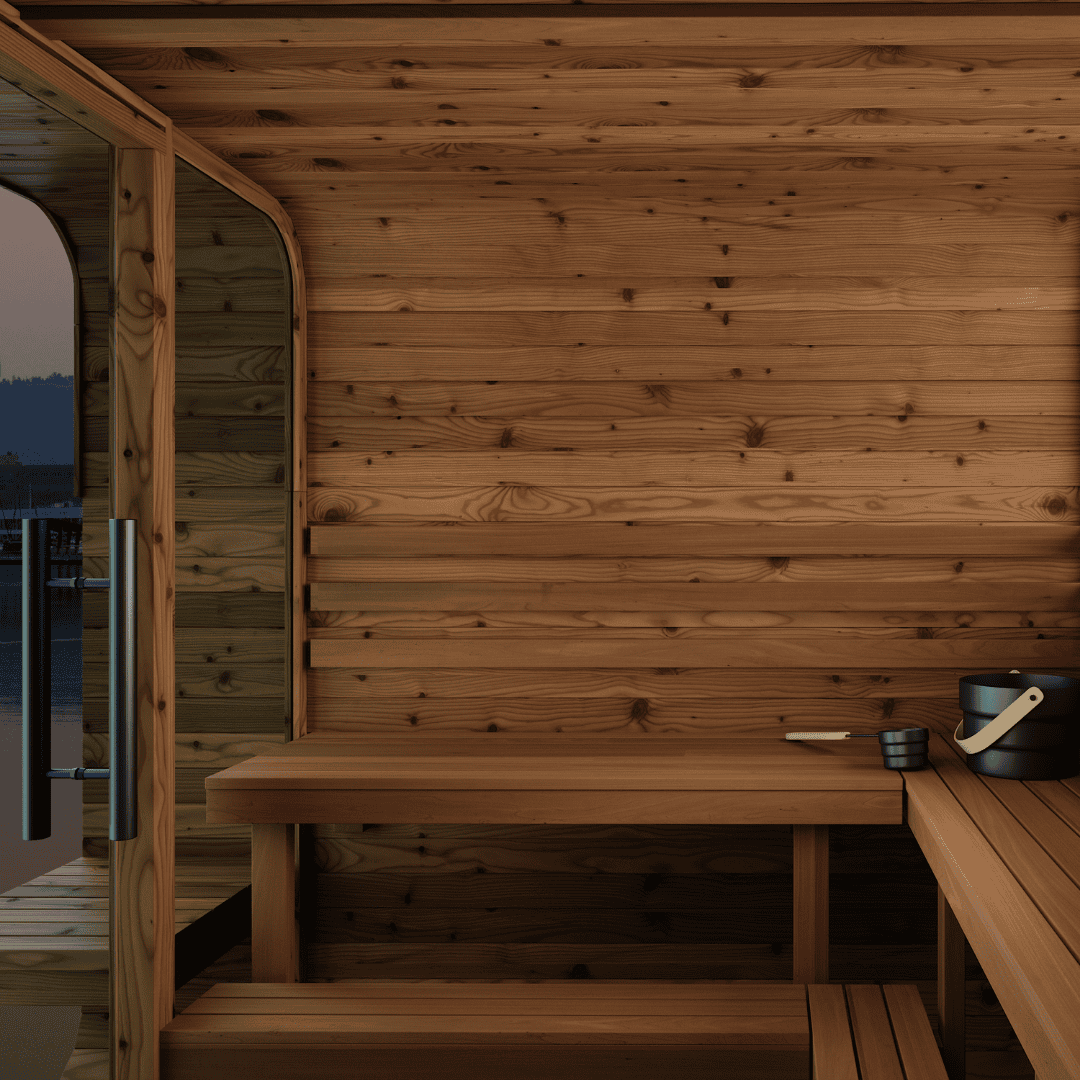 Natural Square Sauna #40 | 6 Person