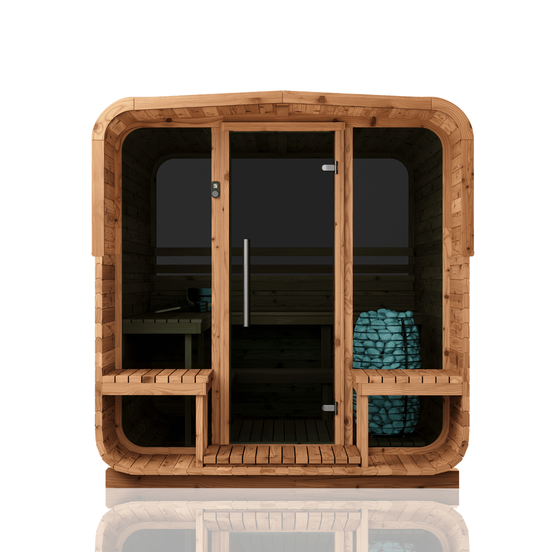 Natural Square Sauna #40 | 6 Person
