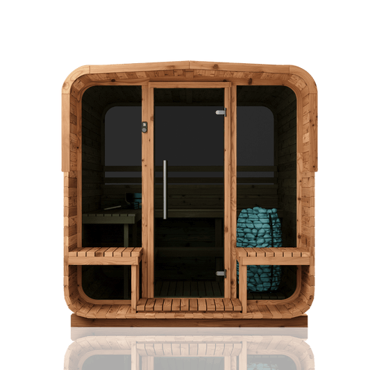 Natural Square Sauna #40 | 6 Person