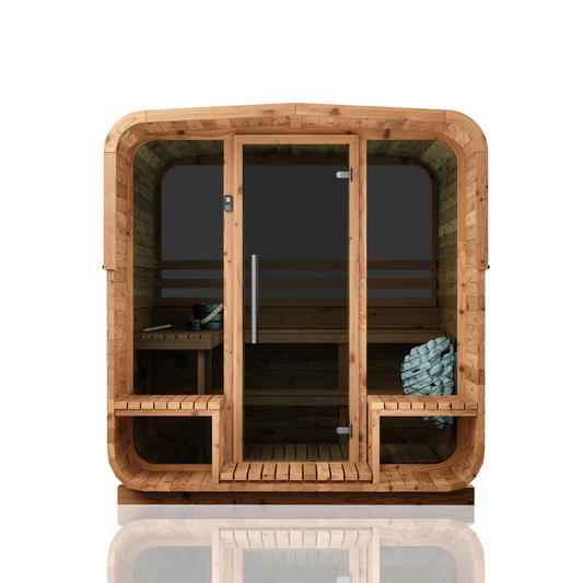 Natural Square Sauna #42 | 4 Person (Window)