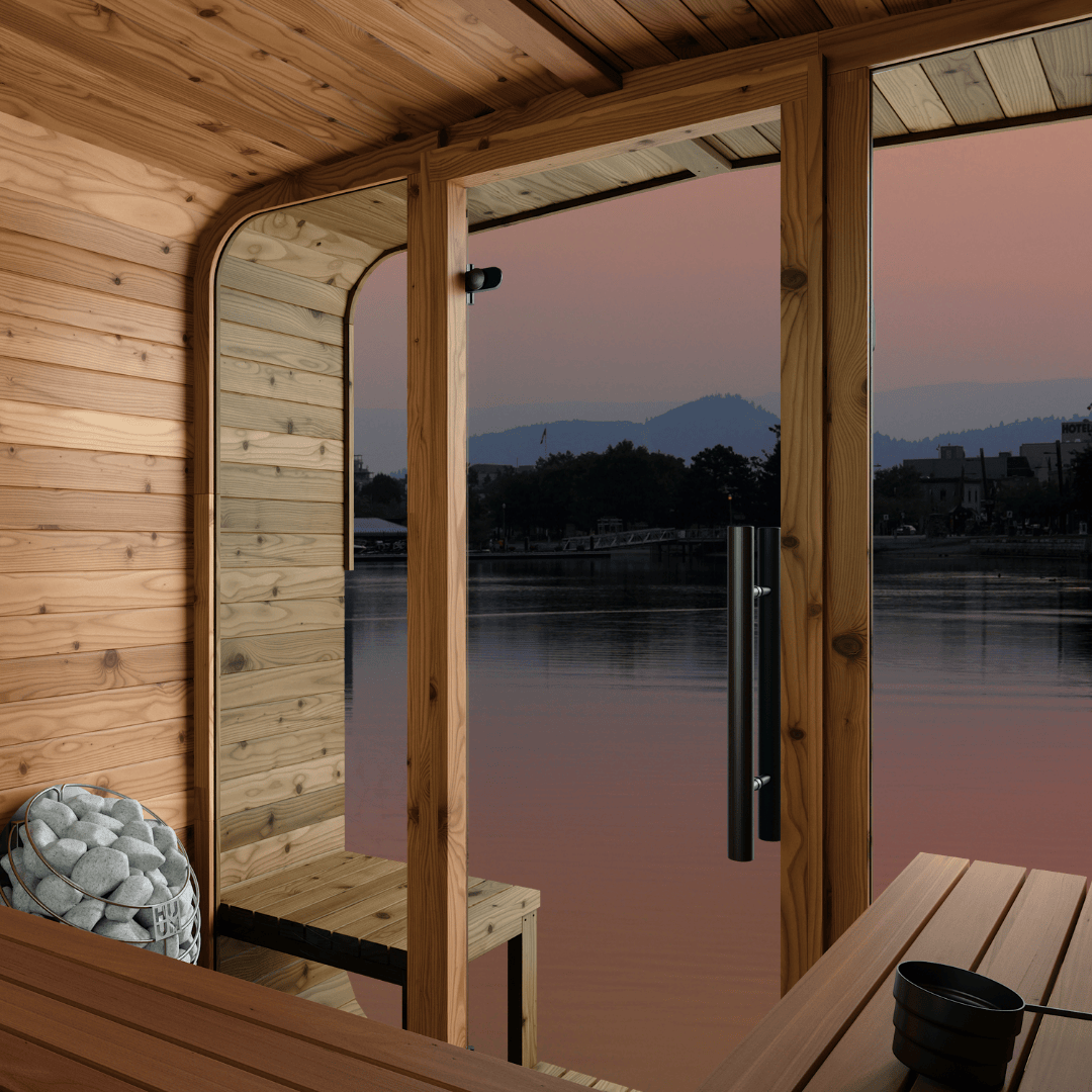 Natural Square Sauna #42 | 4 Person (Window)