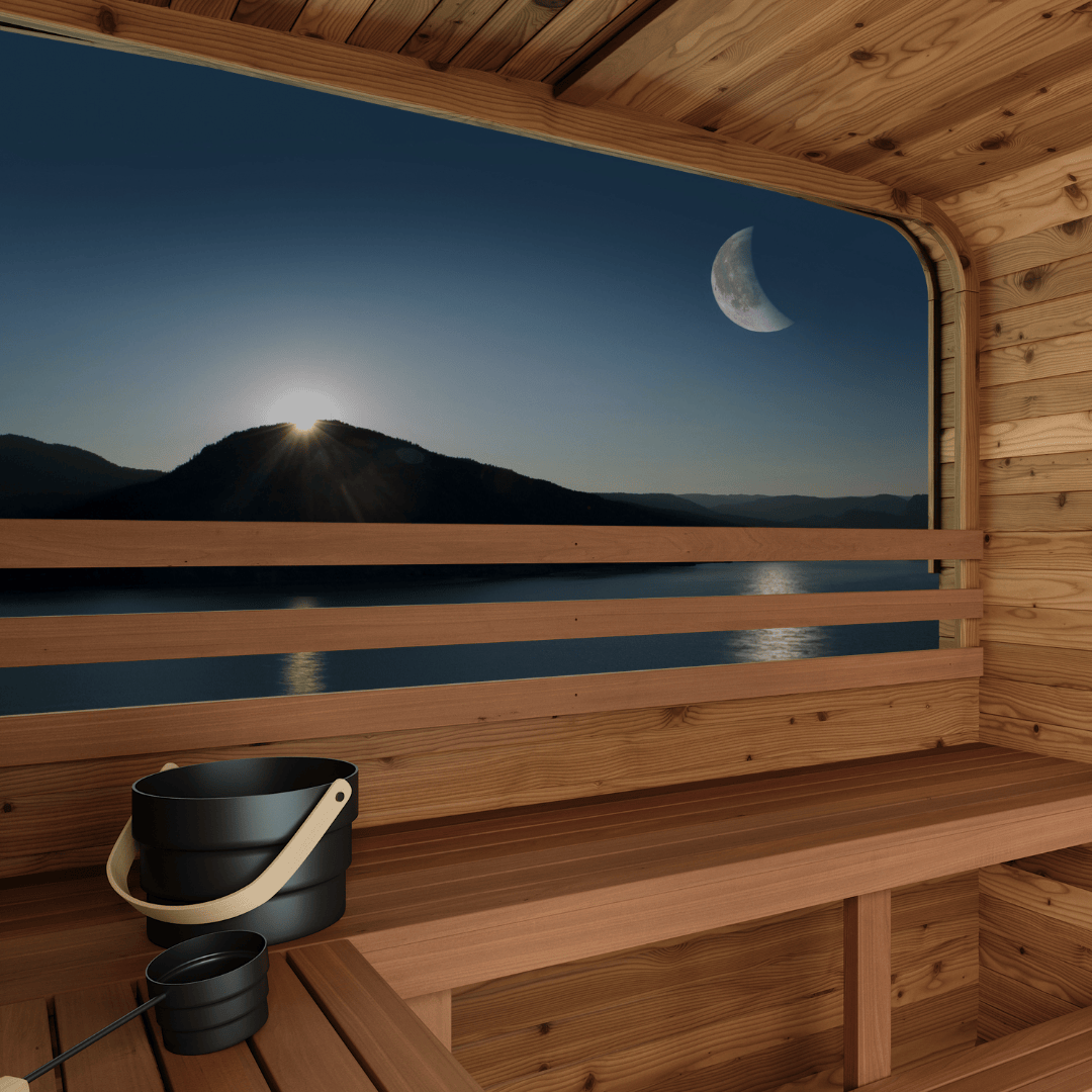 Natural Square Sauna #42 | 4 Person (Window)