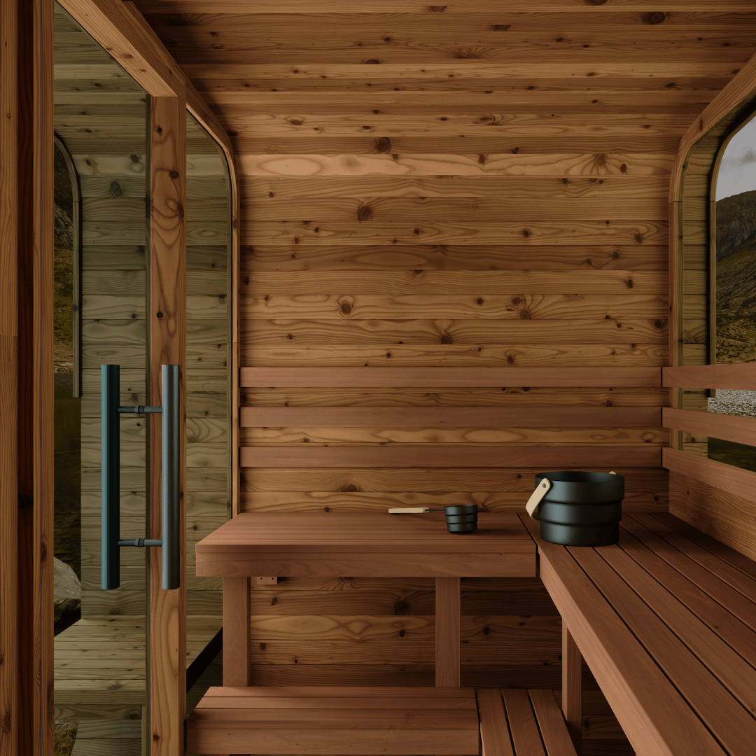 Natural Square Sauna #42 | 4 Person (Window)