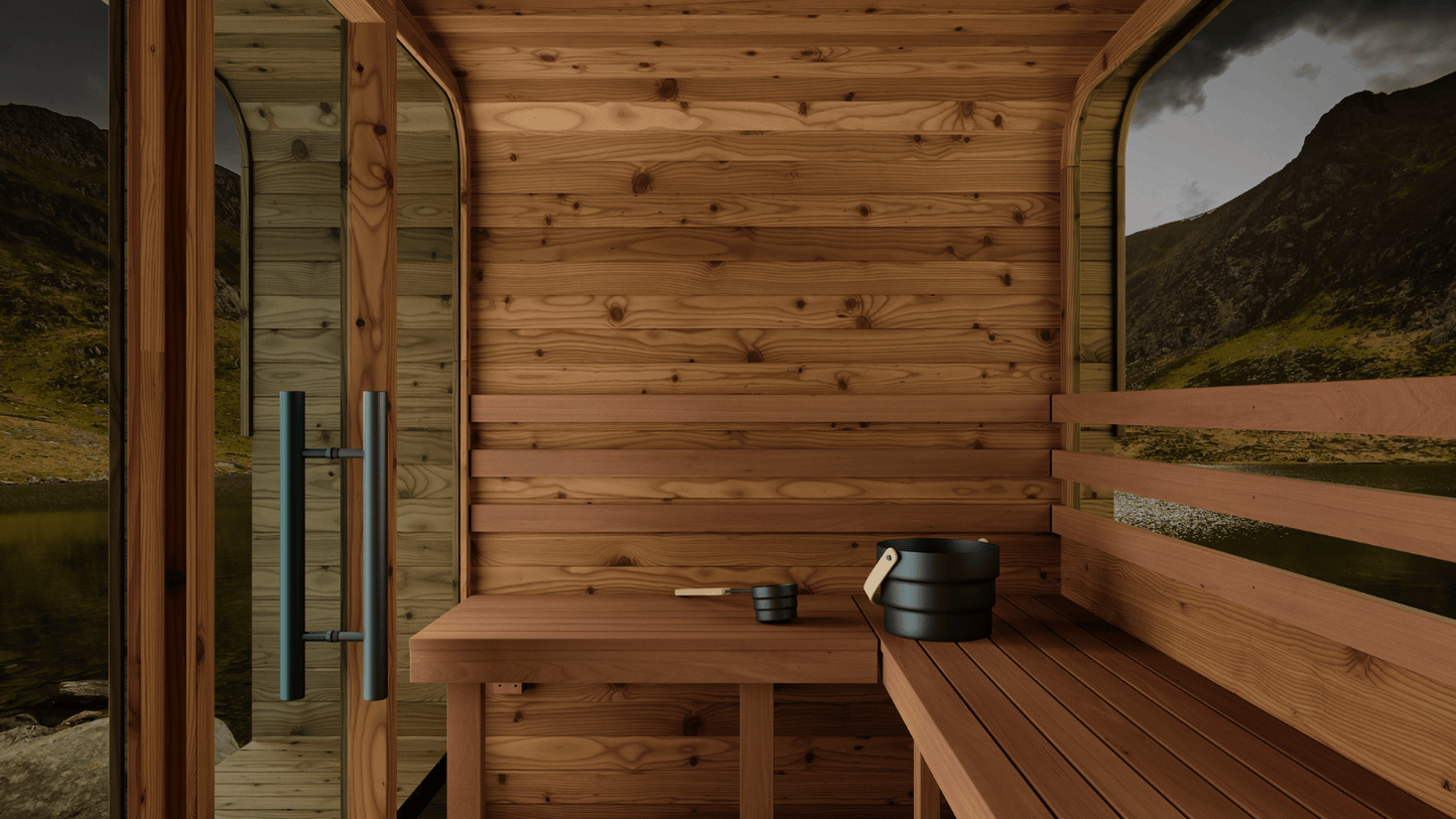 Natural Square Sauna #42 | 4 Person (Window)