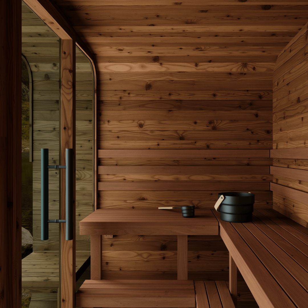 Natural Square Sauna #43 | 4 Person (No Window)