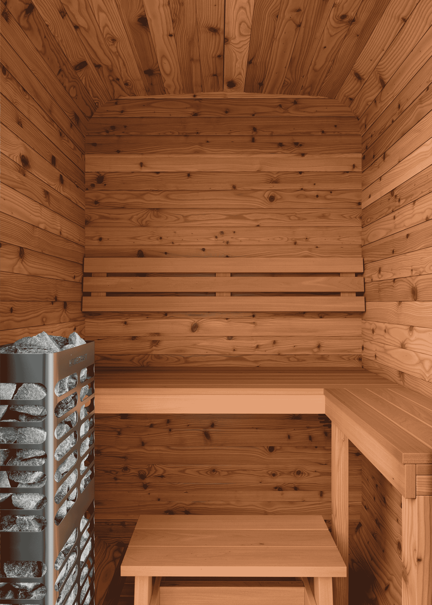 Natural Square Sauna #45 | 2 Person Sauna