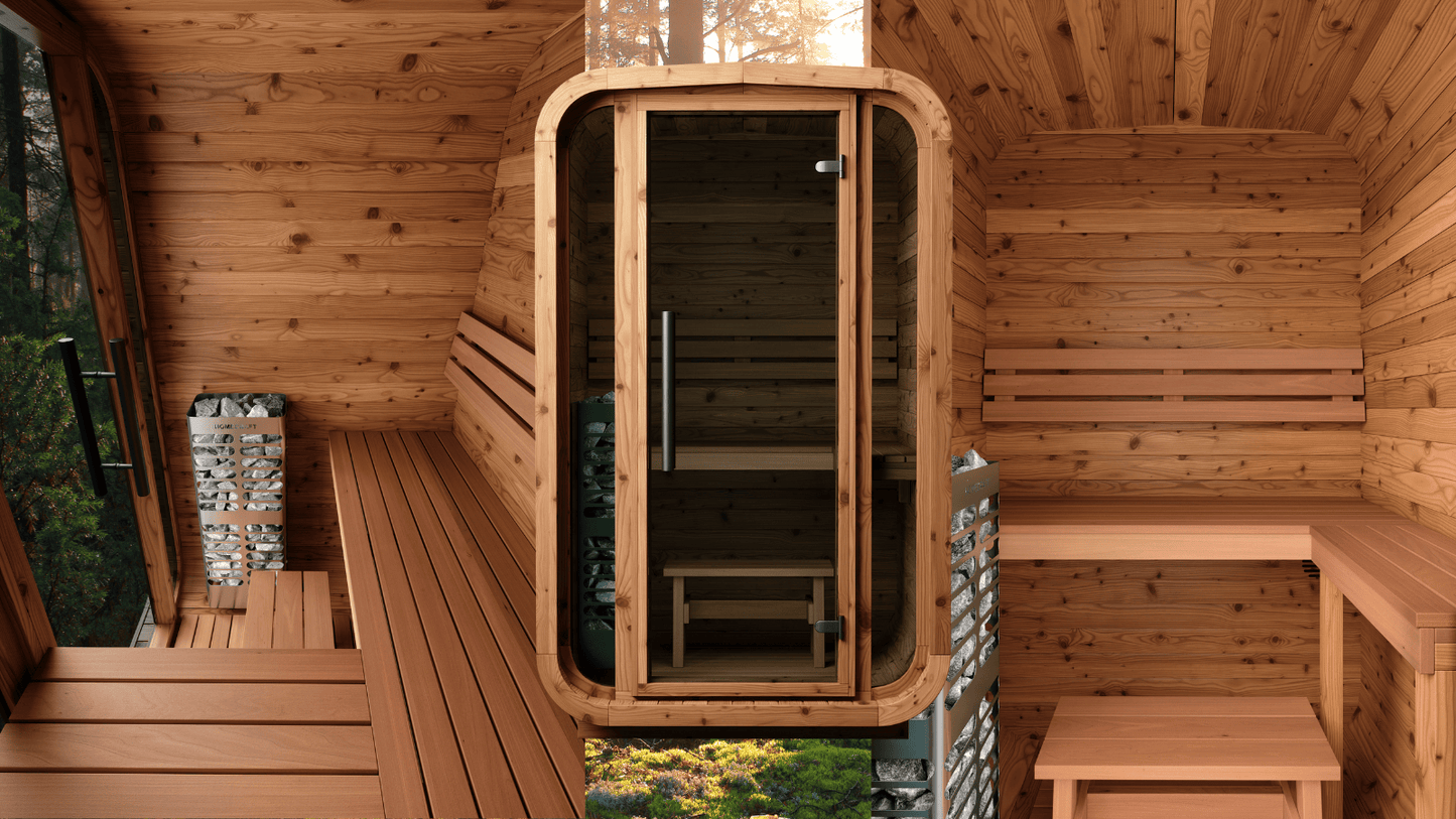 Natural Square Sauna #45 | 2 Person Sauna