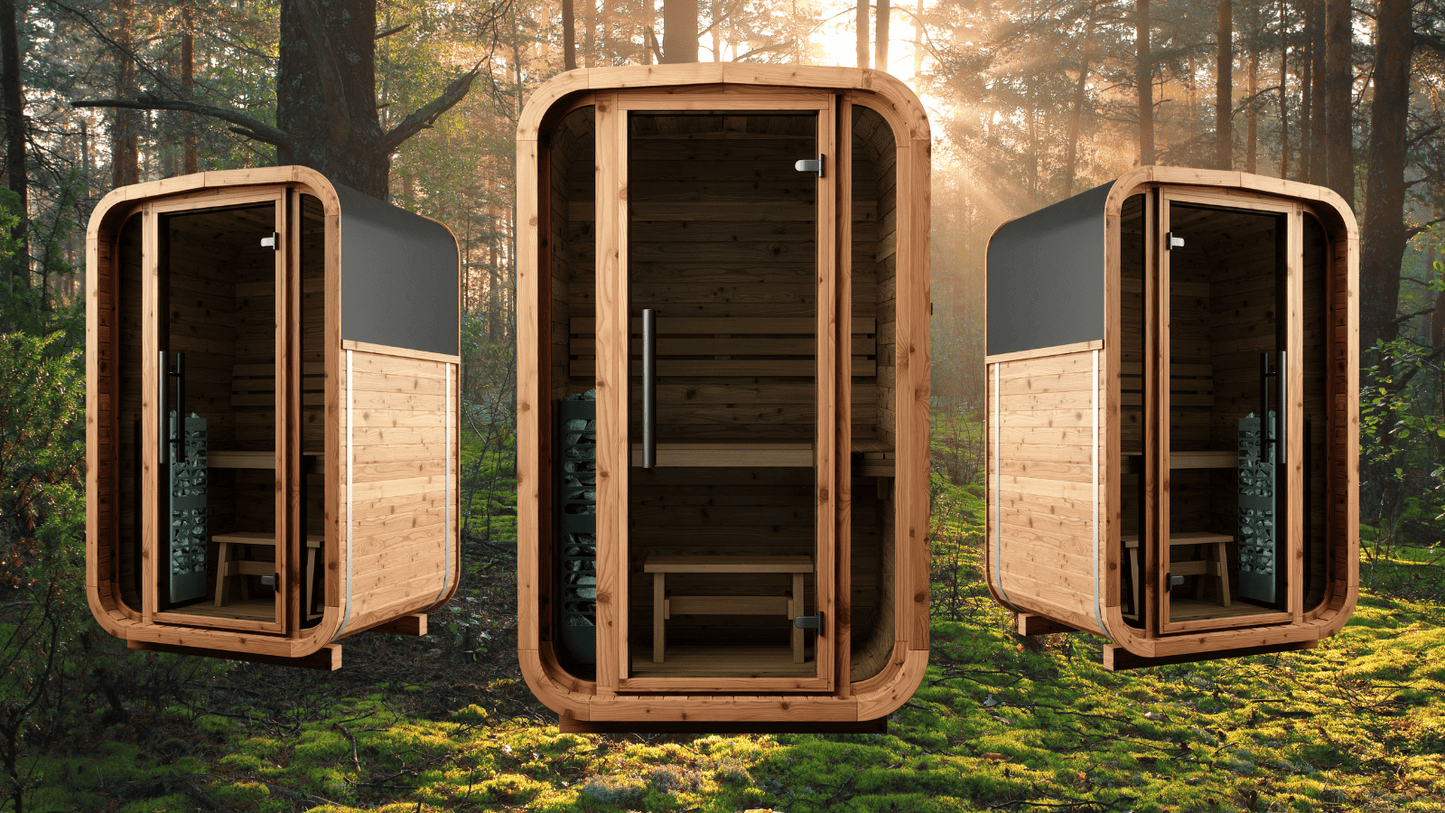 Natural Square Sauna #45 | 2 Person Sauna