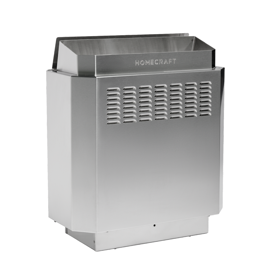 Homecraft H-Series sauna heater, angled view