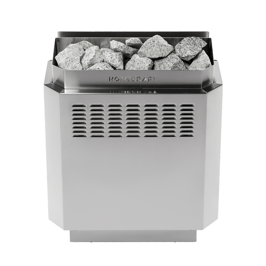 Homecraft H-Series sauna heater, stone tray detail