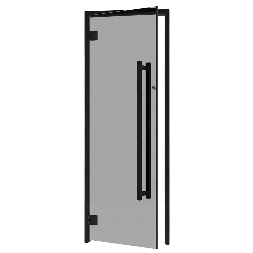 Homecraft black aspen frame sauna door with grey glass