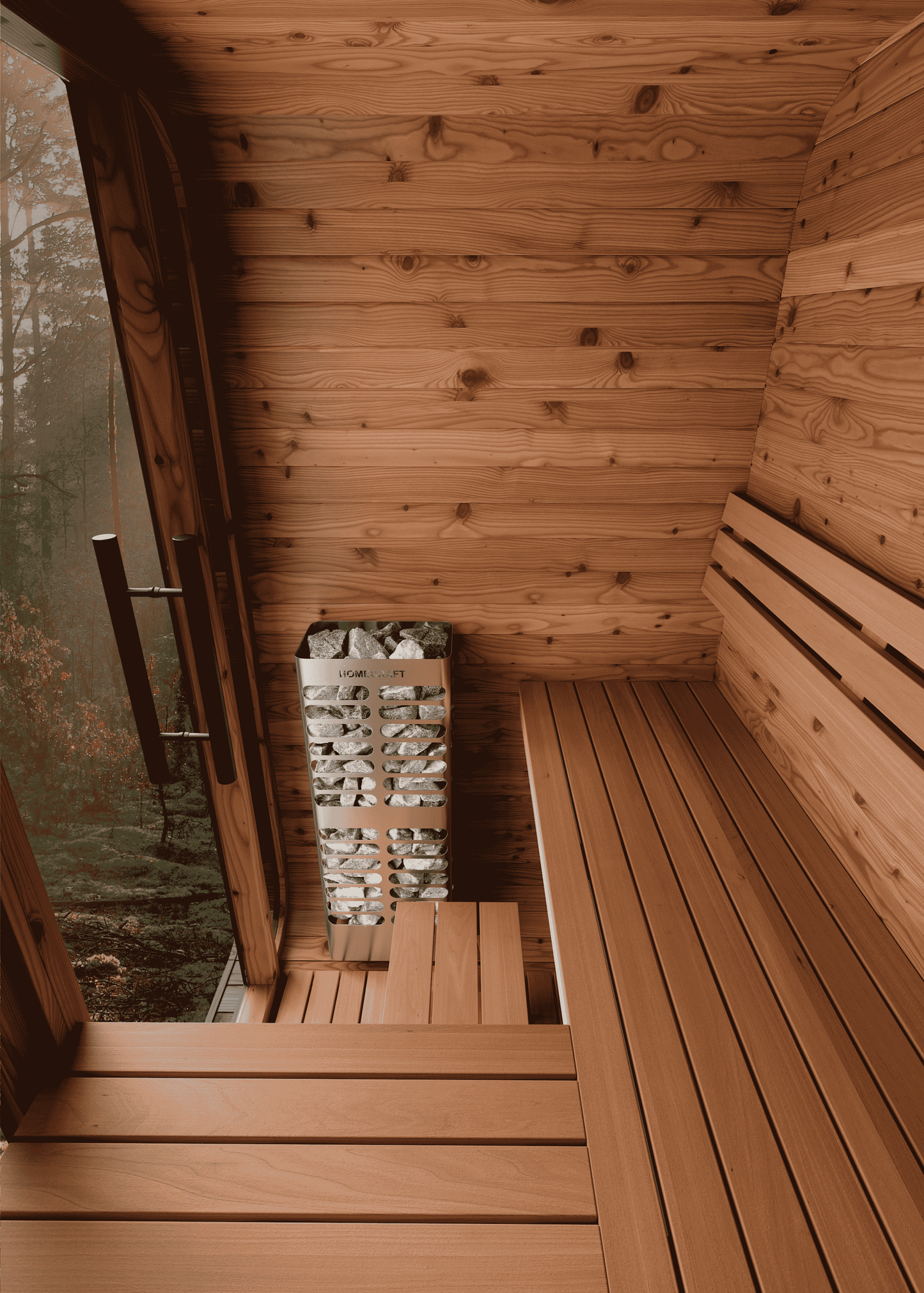 Natural Square Sauna #45 | 2 Person Sauna