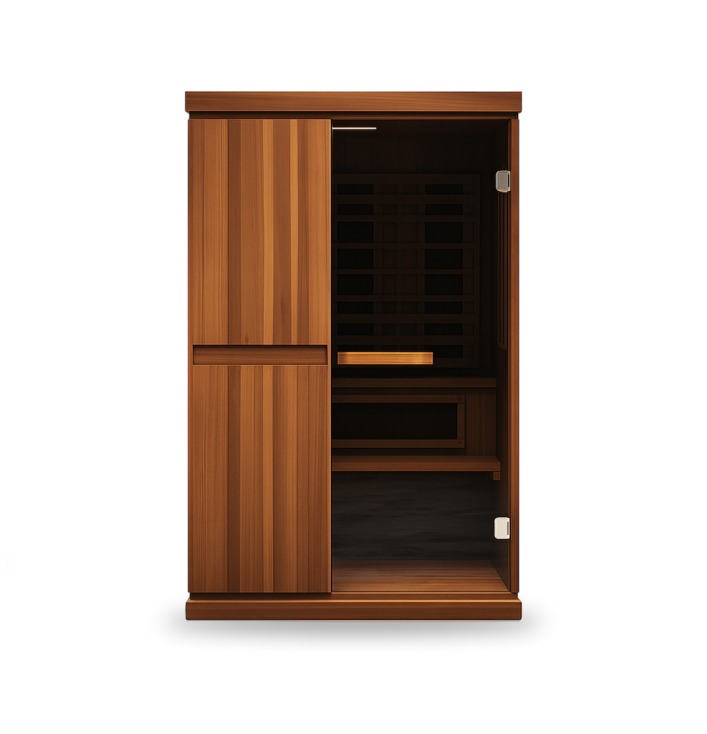 Finnmark FD-4 Trinity infrared, steam and red light sauna, front view