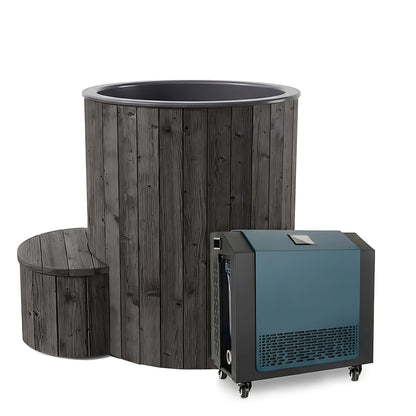 SaunaLife Model S1C, 1 Person Immersion Tub + Chiller/Heater (black finish) with chiller, view 1