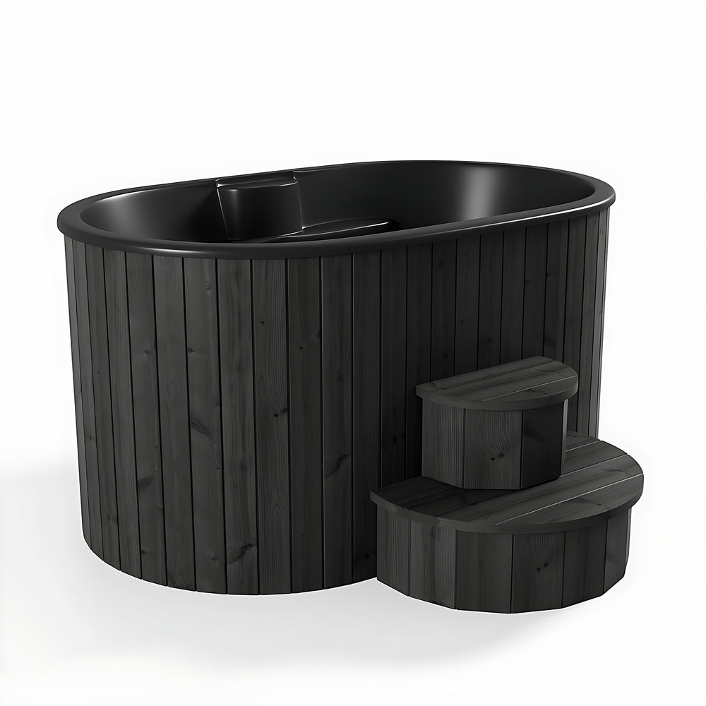 SaunaLife Model S2, 2 Person Cold / Hot Immersion Tub (black finish), view 1