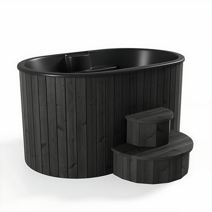 SaunaLife Model S2, 2 Person Cold / Hot Immersion Tub (black finish), view 1