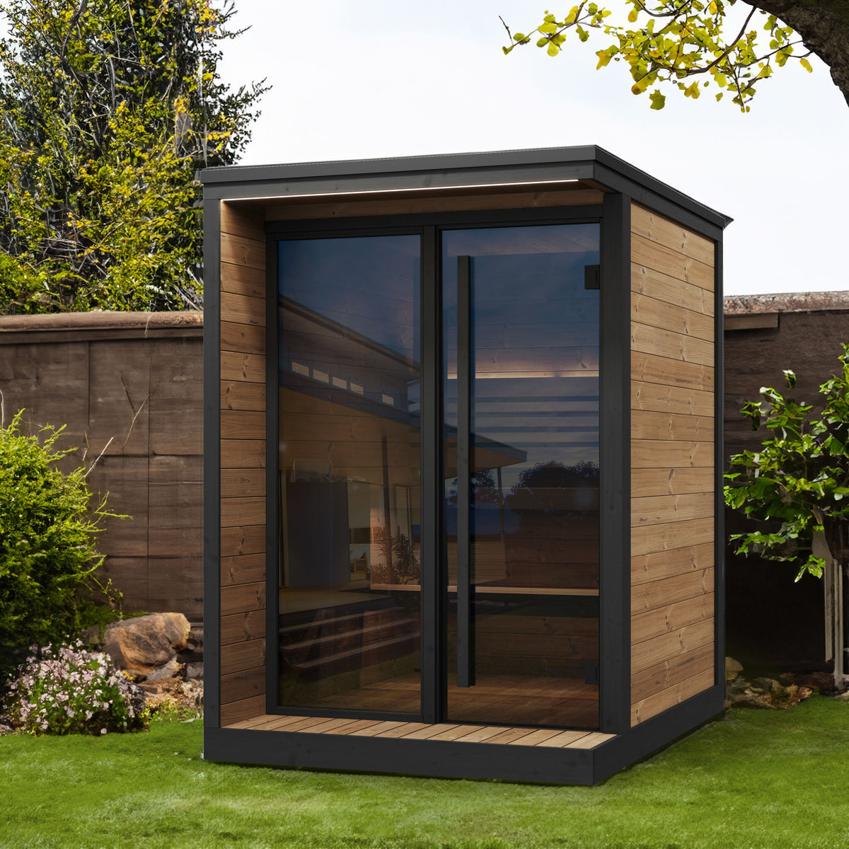 SaunaLife Model GL4, 4 Person Outdoor Sauna, view 2