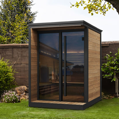 SaunaLife Model GL4, 4 Person Outdoor Sauna, view 2