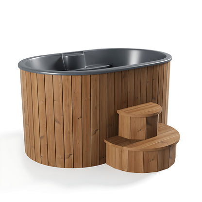 SaunaLife Model S2, 2 Person Cold / Hot Immersion Tub (natural finish), view 2