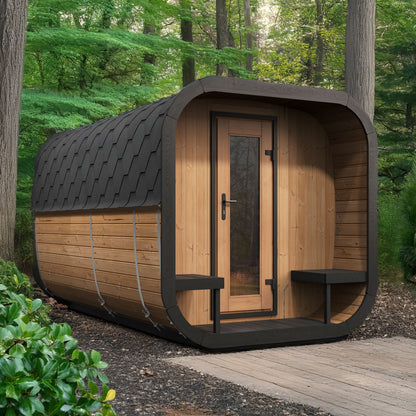 SaunaLife Model CL12GCP, 8 Person Cube Sauna Suite, view 4