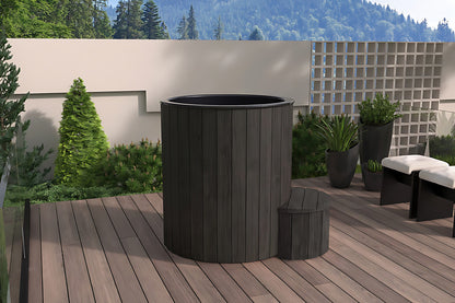 SaunaLife Model S1, 1 Person Cold / Hot Immersion Tub (black finish), view 5
