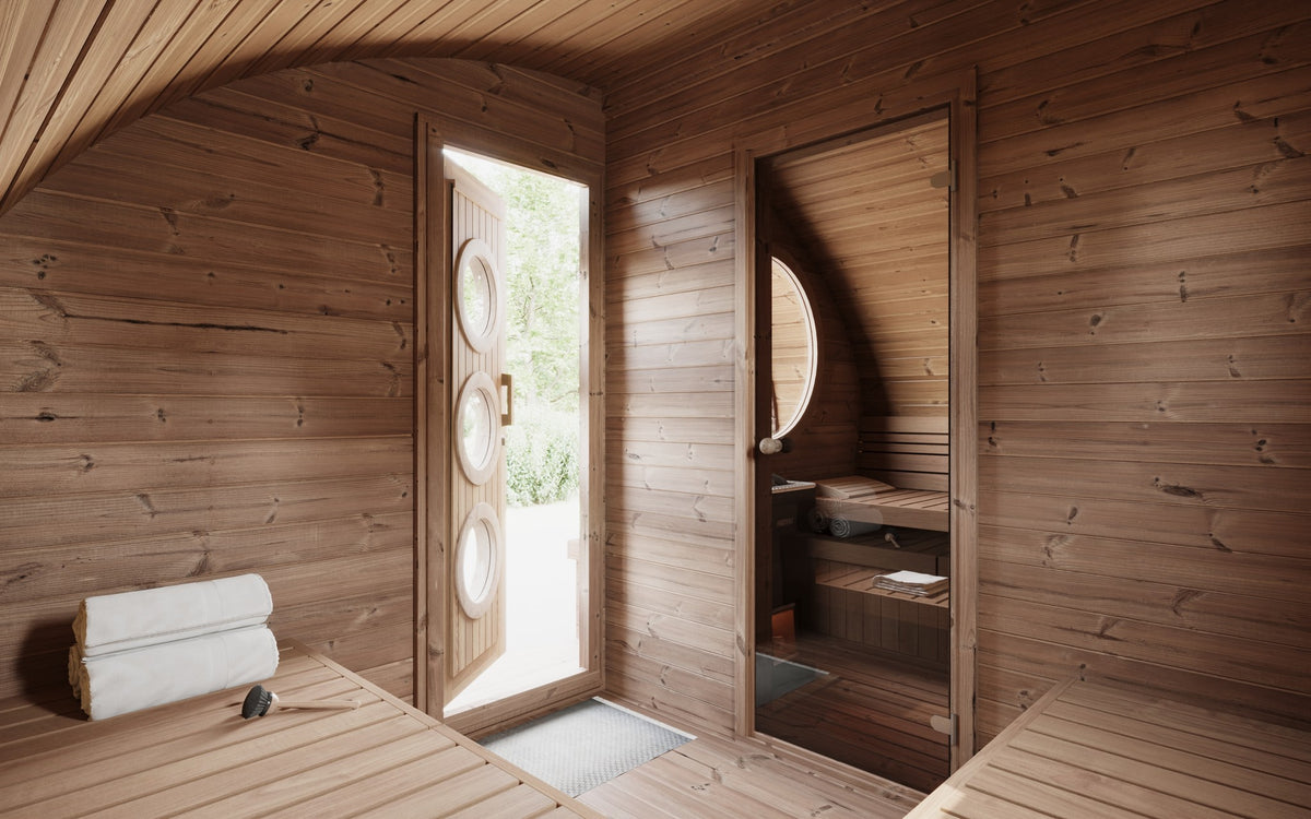 SaunaLife Model G11, 8 Person Garden Sauna Suite, view 6