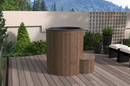 SaunaLife Model S1, 1 Person Cold / Hot Immersion Tub (natural finish), view 6