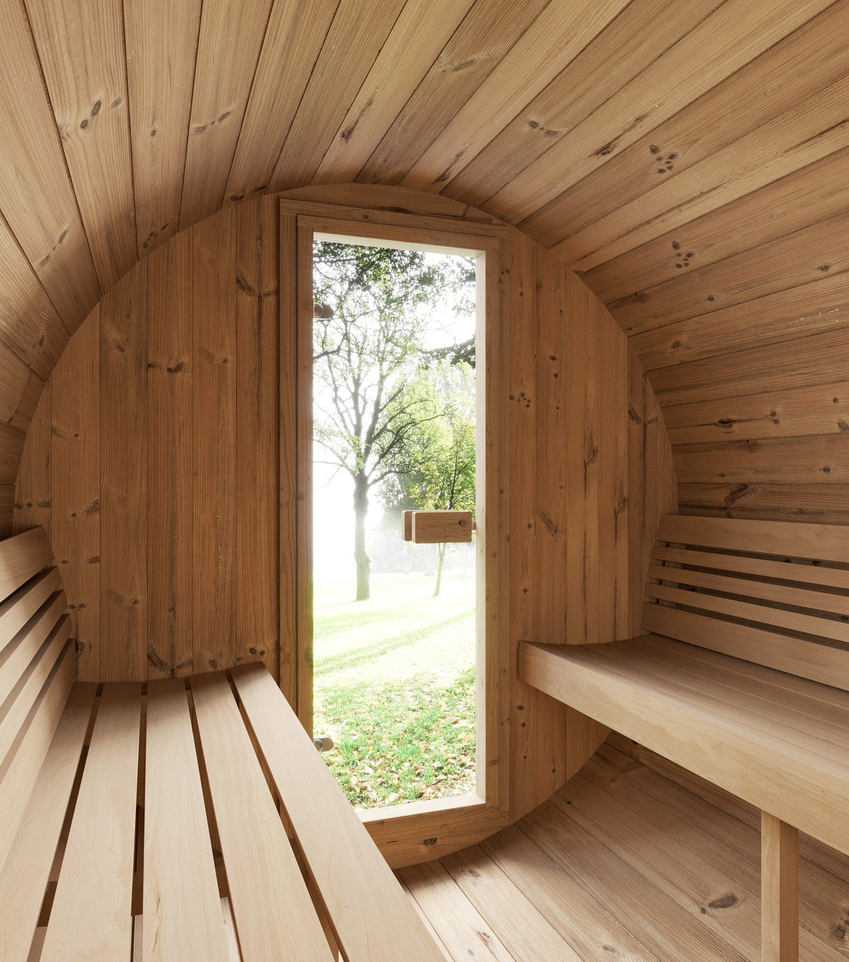 SaunaLife Model E7, 4 Person Barrel Sauna, view 7