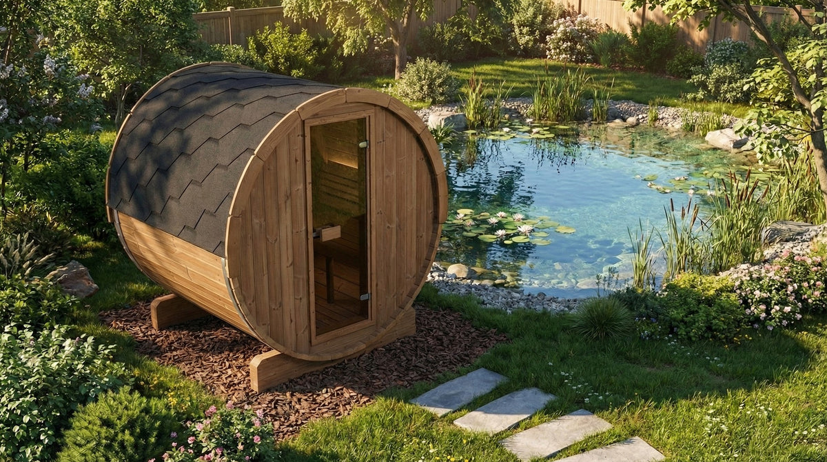 SaunaLife Model E6, 3 Person Barrel Sauna, view 8