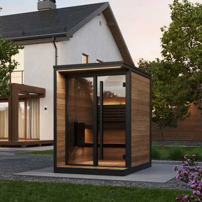 SaunaLife Model GL4, 4 Person Outdoor Sauna, view 8