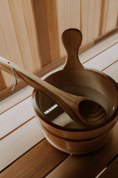 Wooden Sauna Bucket & Ladle