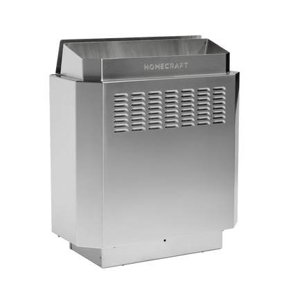 Homecraft H-Series sauna heater, angled view
