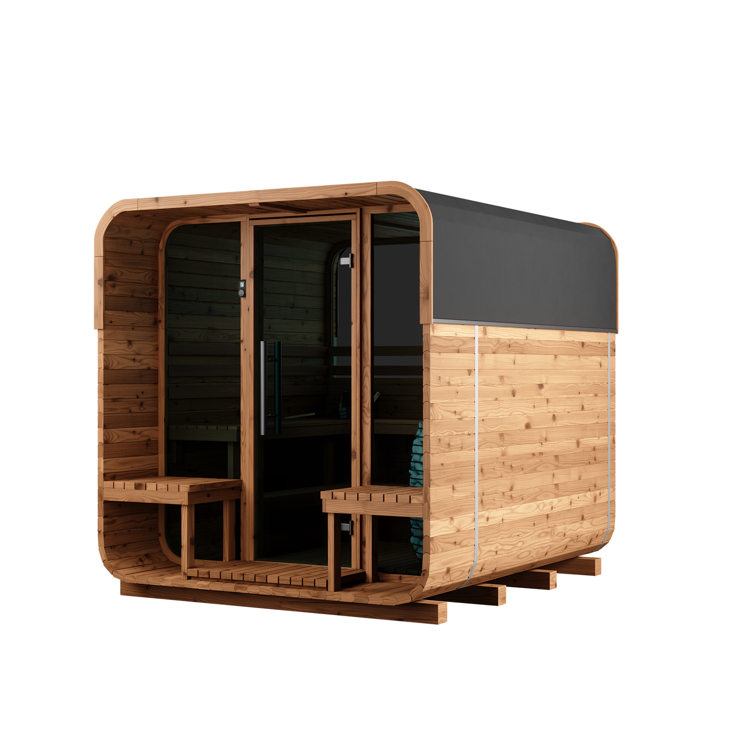 Natural Square Sauna #40 | 6 Person