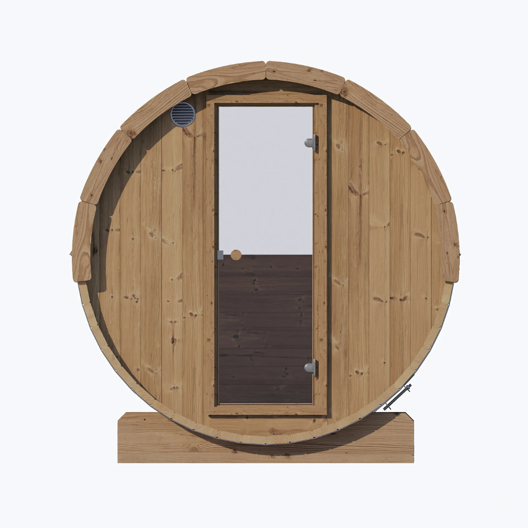 Ergo-Series Model E6W | 3 Person Barrel Sauna (With Window)