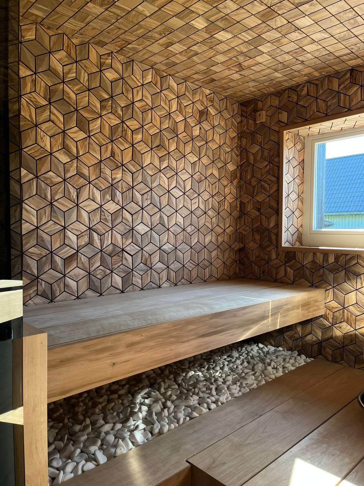 Indoor custom sauna