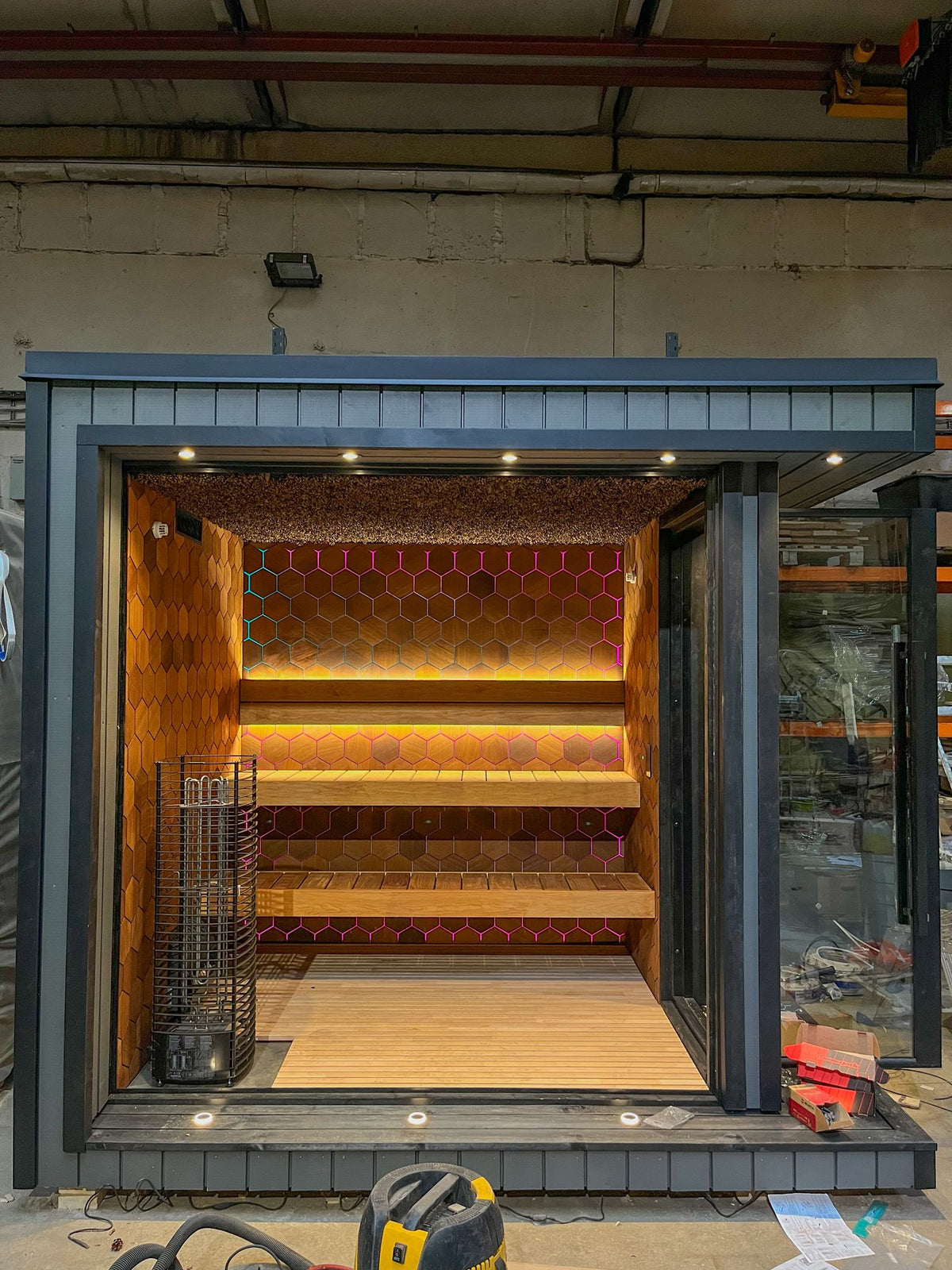 Indoor custom sauna