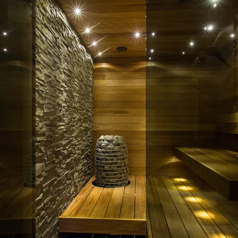 HUUM HIVE Mini 10.5kW electric sauna heater with Wi-Fi app control, detail view