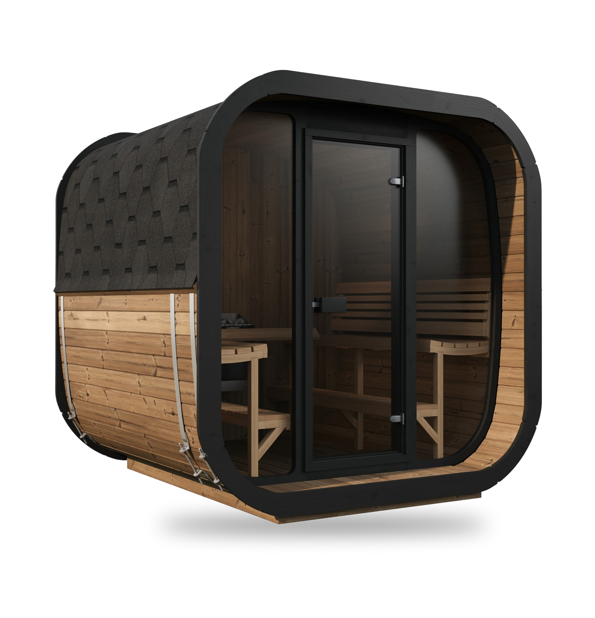 SaunaLife Model CL7G, 6 Person Cube Sauna, view 1