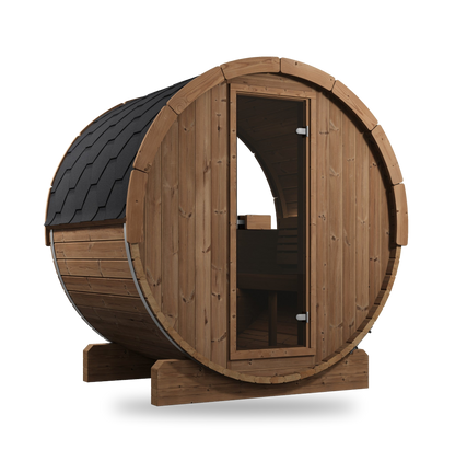 SaunaLife Model E6W, 3 Person Barrel Sauna (With Window), view 3