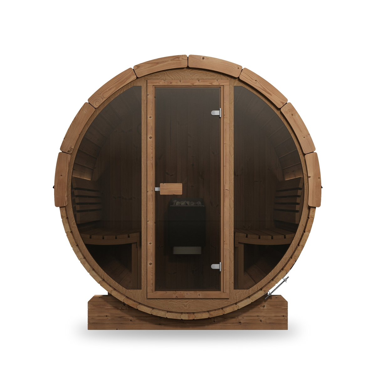 SaunaLife Model E7G, 4 Person Barrel Sauna, view 3