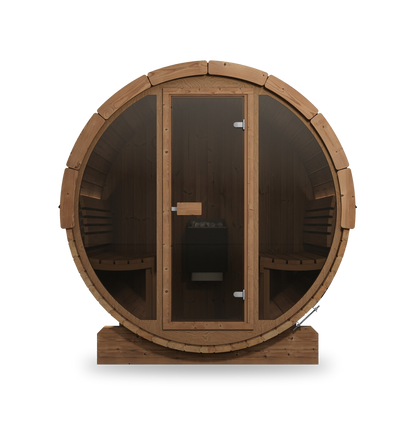SaunaLife Model E7G, 4 Person Barrel Sauna, view 3