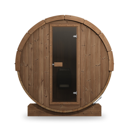 SaunaLife Model E8, 6 Person Barrel Sauna, view 3