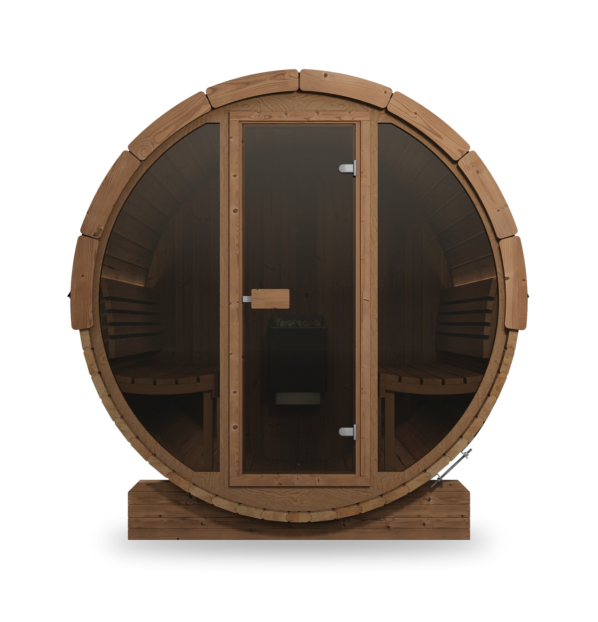SaunaLife Model E8G, 6 Person Barrel Sauna, view 3