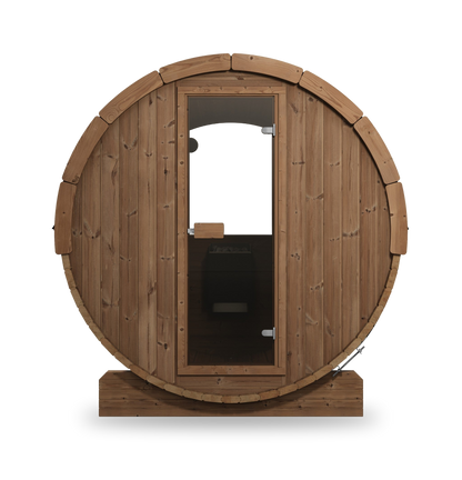 SaunaLife Model E8W, 6 Person Barrel Sauna, view 3