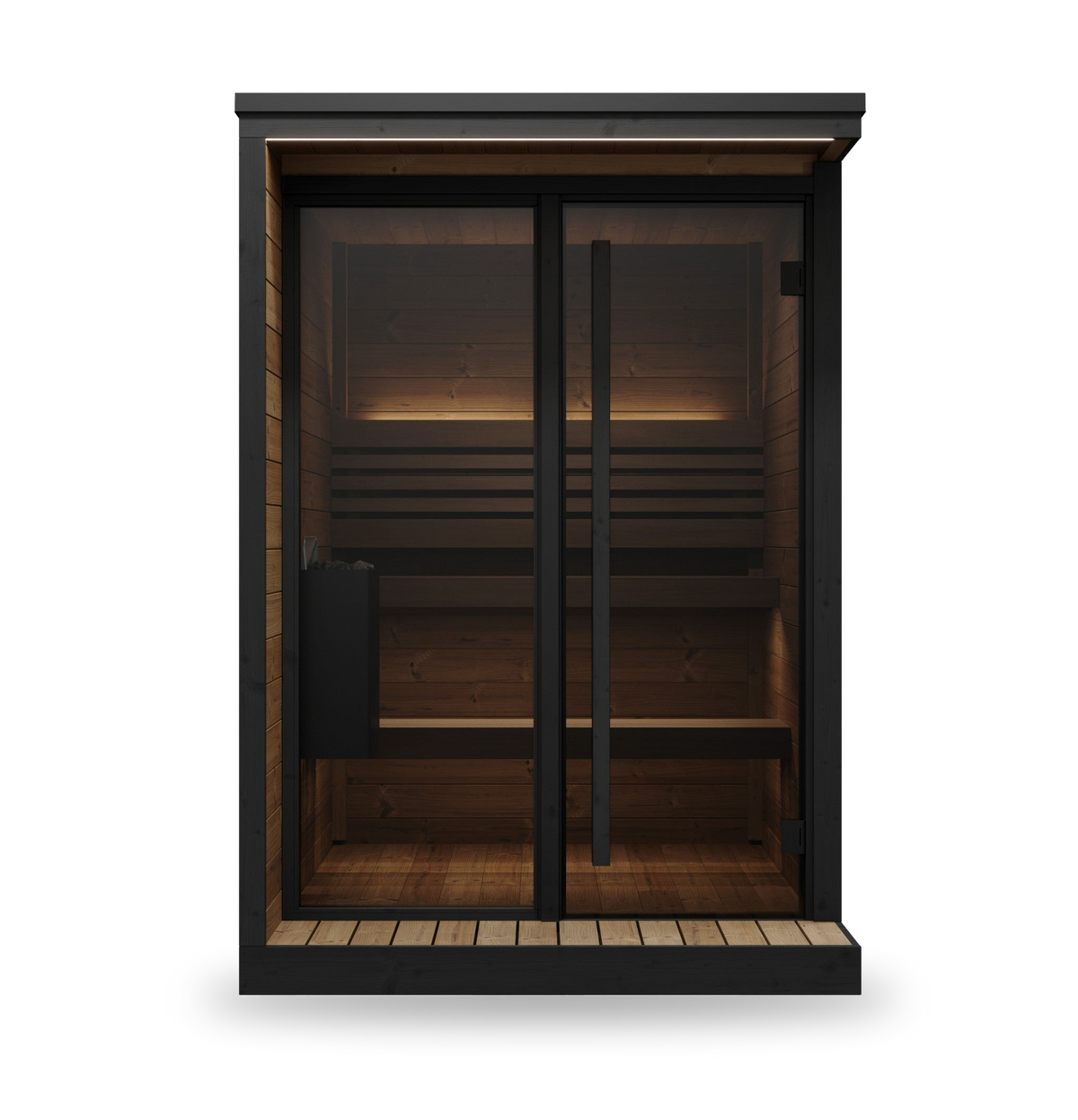 SaunaLife Model GL4, 4 Person Outdoor Sauna, view 3