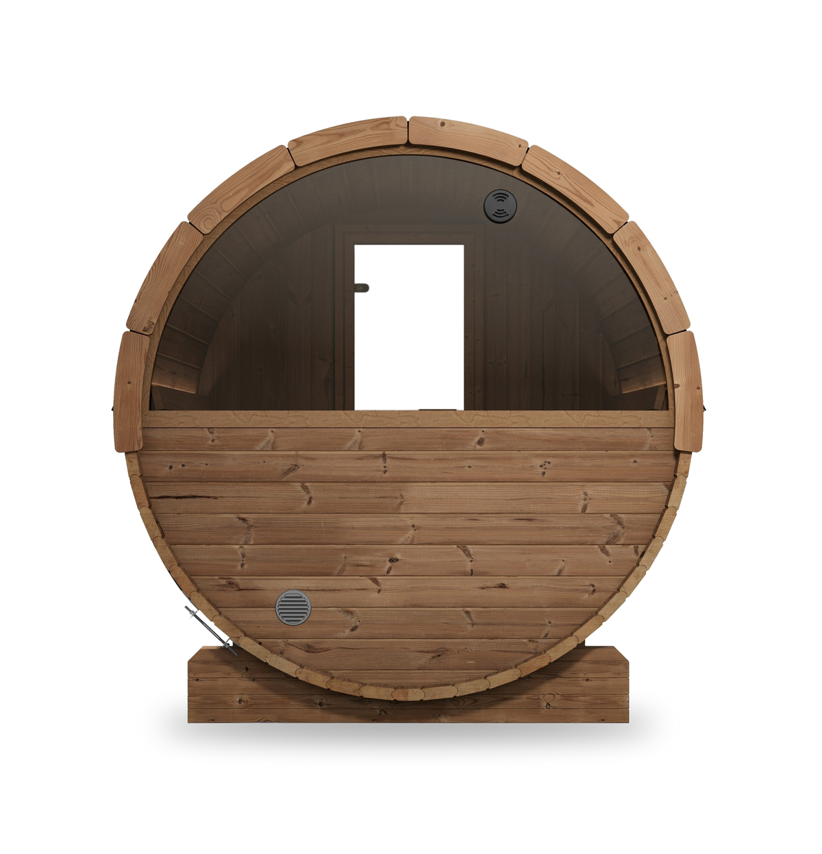 SaunaLife Model E7W, 4 Person Barrel Sauna, view 4
